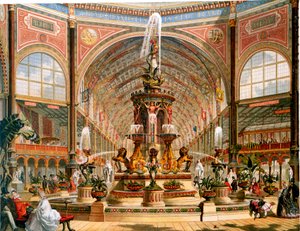 Innenansicht des Kristallpalastes während der Internationalen Ausstellung, 1862
