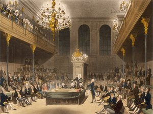 Innenansicht des House of Commons, Westminster, London, 1809 von Unbekannt