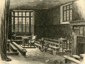 Innenraum des alten Klassenzimmers, 1898 von Unbekannt