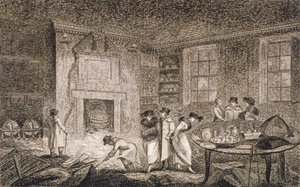 Innenansicht der Räumlichkeiten von Nathaniel Bentley, Leadenhall Street, City of London