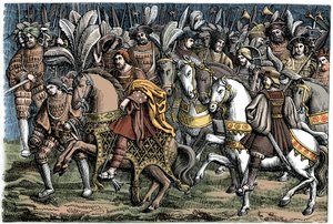 Interview zwischen Franz I. und Heinrich VIII. auf dem Feld des Goldenen Tuchs, 1520, 1870