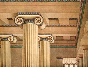 Ionische Halle auf der Akropolis in Athen, Griechenland, 1928