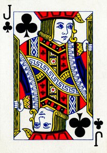 Bube der Kreuzkarten aus einem Kartenspiel von Goodall & Son Ltd., um 1940 von Unbekannt
