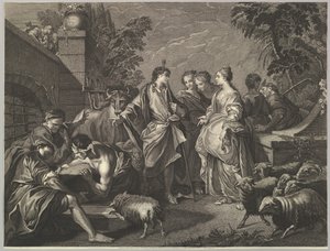 Jakob kommt in Mesopotamien an, 18. Jahrhundert