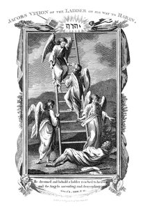 Jakobs Traum von Engeln, die die Leiter zum Himmel hinauf- und hinabsteigen, ca. 1808 von Unbekannt