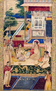 Jahangir und Prinz Khurram mit Nur Jahan