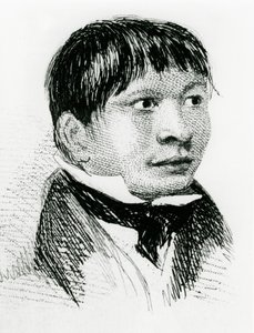 Jemmy Button, der von der Fitzroy-Expedition adoptierte Feuerländer, wie er 1833 erschien, 1839 von Unbekannt