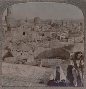 Jerusalem von der Schule über der Moschee, zeigt den Turm von Antonio, ca. 1900 von Unbekannt