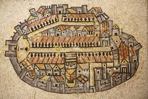 Mosaik des Tempels von Jerusalem, Israel von Unbekannt