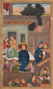 Jesus erweckt die Tochter des Jairus von den Toten, aus einem Spiegel der Heiligkeit Mirat al-quds..., 1602-16