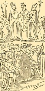 Johann Huss verurteilt und zur Hinrichtung geführt, ca. 1930 von Unbekannt