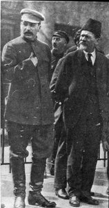 Josef Stalin und Michail Kalinin, sowjetische Führer, 1930er Jahre