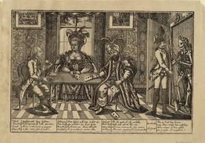 Joseph II., Katharina die Große und Sultan Abdul Hamid I. spielen Karten, ca. 1780 von Unbekannt