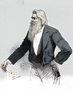 Joseph Wilson Swan, britischer Physiker und Chemiker, demonstriert Elektromagnetismus, 1889 von Unbekannt