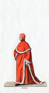 Richter, Kostümentwurf für Shakespeares Stück, Heinrich VIII., 19. Jahrhundert von Unbekannt