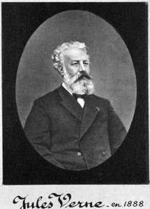 Jules Verne, französischer Abenteuer- und Science-Fiction-Autor, 1888 von Unbekannt