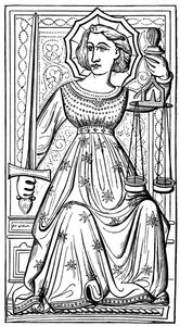 Gerechtigkeit, Tarotkarte, 14. Jahrhundert, 1870 von Unbekannt