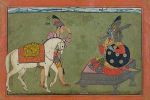 Kalki Avatar, die zukünftige Inkarnation von Vishnu, ca. 1700-1710 von Unbekannt
