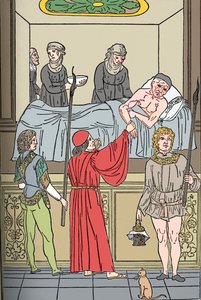 Ketham: Fasciculus Medicinae, Venedig, 1493, Die Behandlung der Pest, ca. 1493