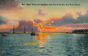 Key West. Wo die Sonne im Meer auf- und untergeht, Key West, Florida, um 1940er