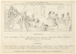 Schlüssel mit Liste der Darsteller zu: Der indische Kaiser oder die Eroberung von Mexiko..., 1. Februar 1791 von Unbekannt