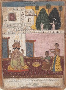 Khambavati Ragini...aus einer verstreuten Ragamala-Serie Garland of Musical Modes, 1700-1725 von Unbekannt