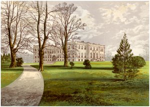 Schloss Kimbolton, Huntingdonshire, Heimat des Herzogs von Manchester, ca. 1880