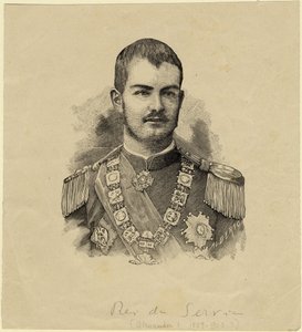 König Aleksandar von Serbien 1876-1903, ca. 1889