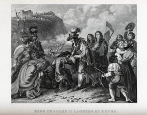 König Karl II. landet in Dover, 1882 von Unbekannt