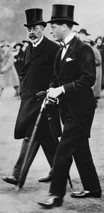 König George V. und sein Sohn, Prinz Edward, Herzog von Windsor, 1930er von Unbekannt