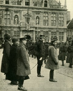 König Georg V. in Furnes, Belgien, Erster Weltkrieg, 4. Dezember 1914 von Unbekannt