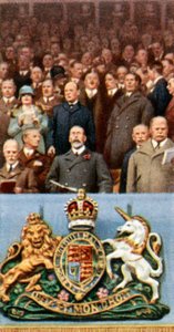König George V. beim Pokalfinale, Wembley, 23. April 1927, ca. 1935 von Unbekannt