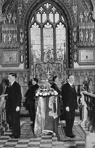 König Georg V. aufgebahrt, Kirche St. Mary Magdalene, Sandringham, Norfolk, Januar 1936