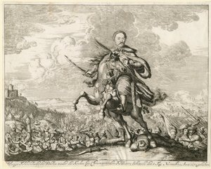 König Johann III. Sobieski in der Schlacht von Khotyn am 11. November 1673, 1673 von Unbekannt