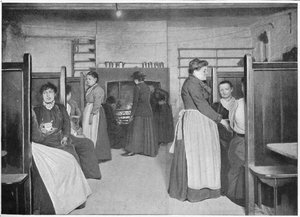 Küche in einem Frauenwohnheim, Spitalfields, London, ca. 1903 von Unbekannt