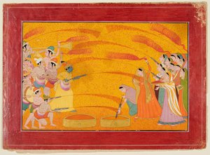 Krishna feiert Holi, ca. 1770