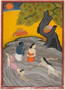 Krishna spielt mit den Gopis in der Jumna, ca. 1770