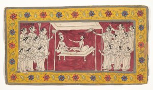 Krishna mit einem Asketen, ca. 1850 von Unbekannt