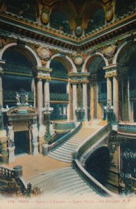 Die Oper Garnier - die Treppe, Paris, um 1920 von Unbekannt