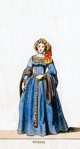 Hofdame, Kostümentwurf für Shakespeares Stück, Heinrich VIII von Unbekannt