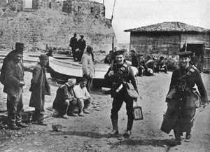 Landungstrupp der Marines während der ersten Operationen gegen die Dardanellen, 1915