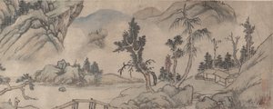 Landschaft, frühes 20. Jahrhundert, falsches Datum 1577 von Unbekannt