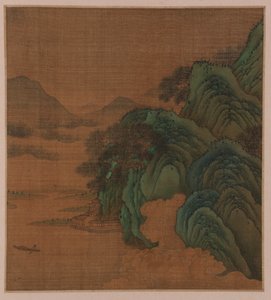 Landschaft: Hügel, Tal und Bach, möglicherweise Ming-Dynastie, 1368-1644 von Unbekannt