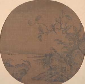 Landschaft mit Vögeln