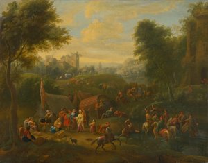 Landschaft mit figürlicher Staffage