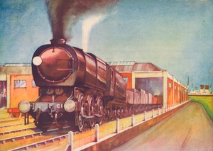 Neueste Austeritäts-Frachtlokomotive, S.R., in den Southampton Docks von Unbekannt