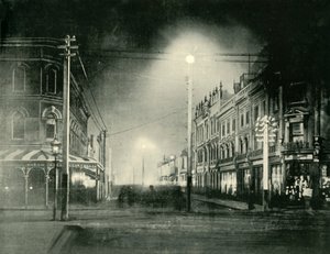 Launceston bei Nacht, Brisbane Street, 1901