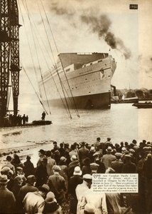 Stapellauf der Empress of Britain, Glasgow, 11. Juni 1930, 1935