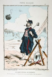 Le Garde Nationale aux Remparts, 1870-1871 von Unbekannt