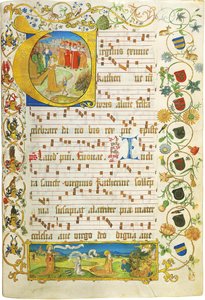 Blatt aus dem Antiphonar für Elisabeth von Gemmingen, ca. 1504